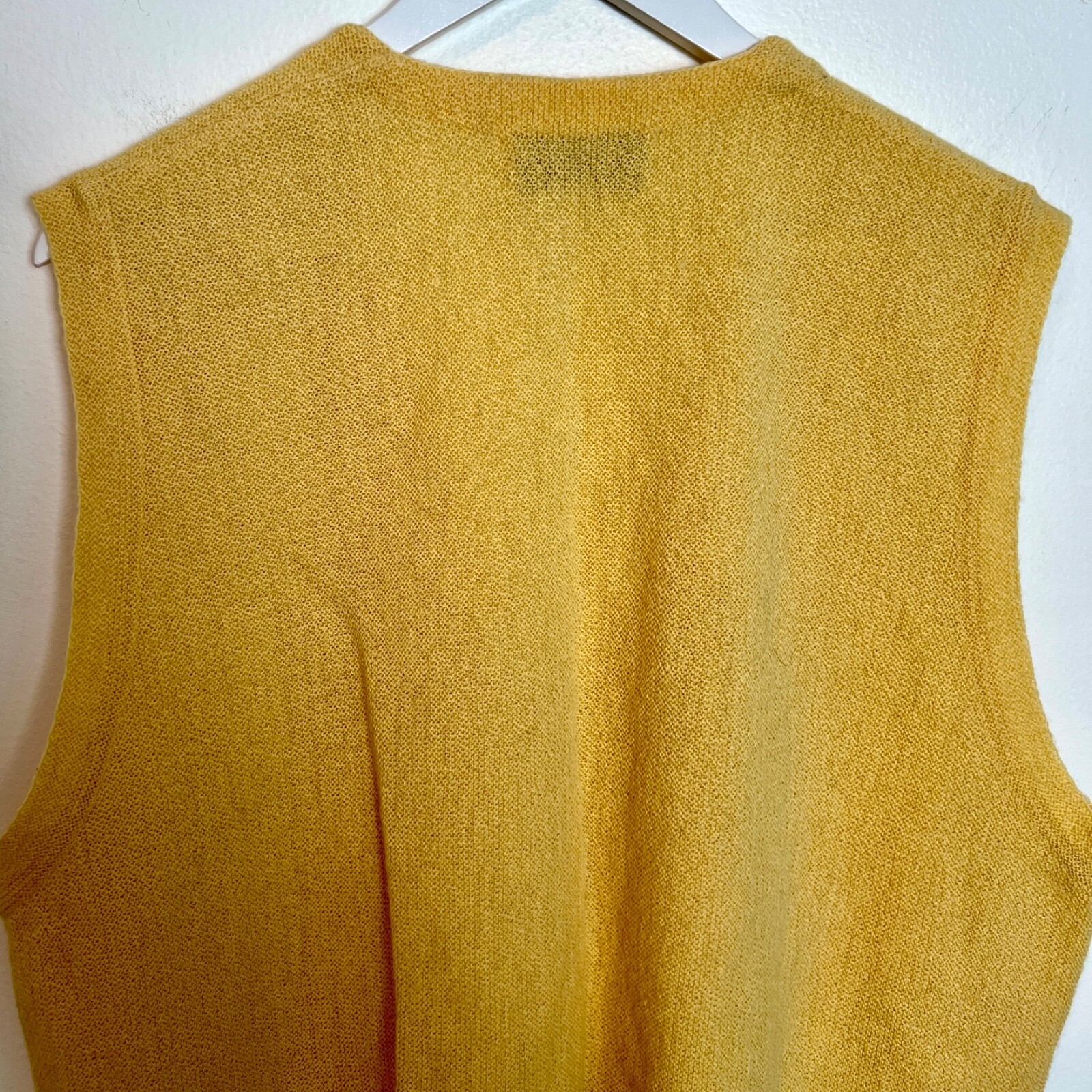 Peruvian Connection Mens 100% Alpaca Yellow Button-up Sweater Vest SIZE ...