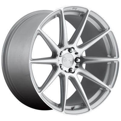18x8 Niche M146 ESSEN GLOSS SILVER MACHINED Wheel 5x4.5 (40mm)