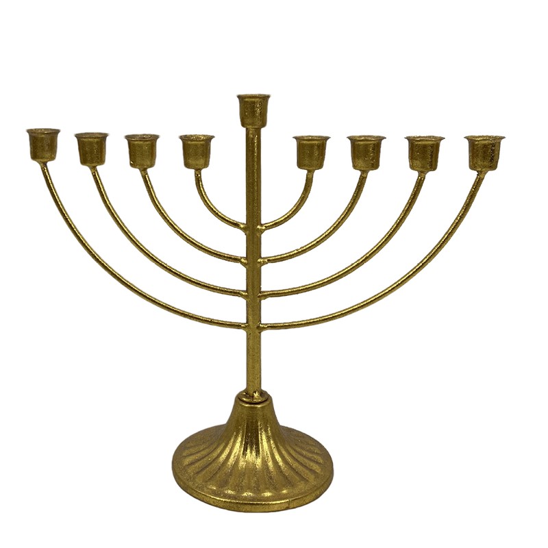 Gold 7/9 Branch Menorahs Candlestick Holder Candle Holder for Hanukkah Shabbat