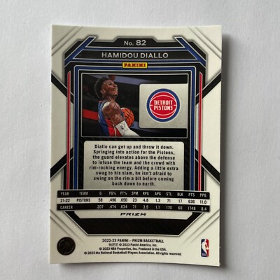 2022 Panini Prizm #82 Hamidou Diallo Ice