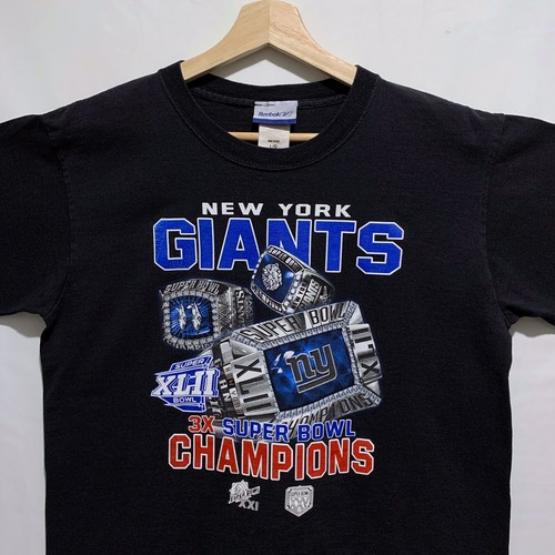 Vintage New York Giants 3X Super Bowl Champions Reebok T