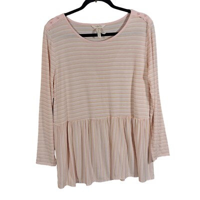 Matilda Jane Tunic Women Large Striped Dream Chasers Friend Kidscore Lightweight