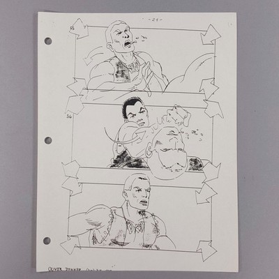 Universal Soldier Movie Prop Storyboard Page 24 Combat Shots UniSol Original Art