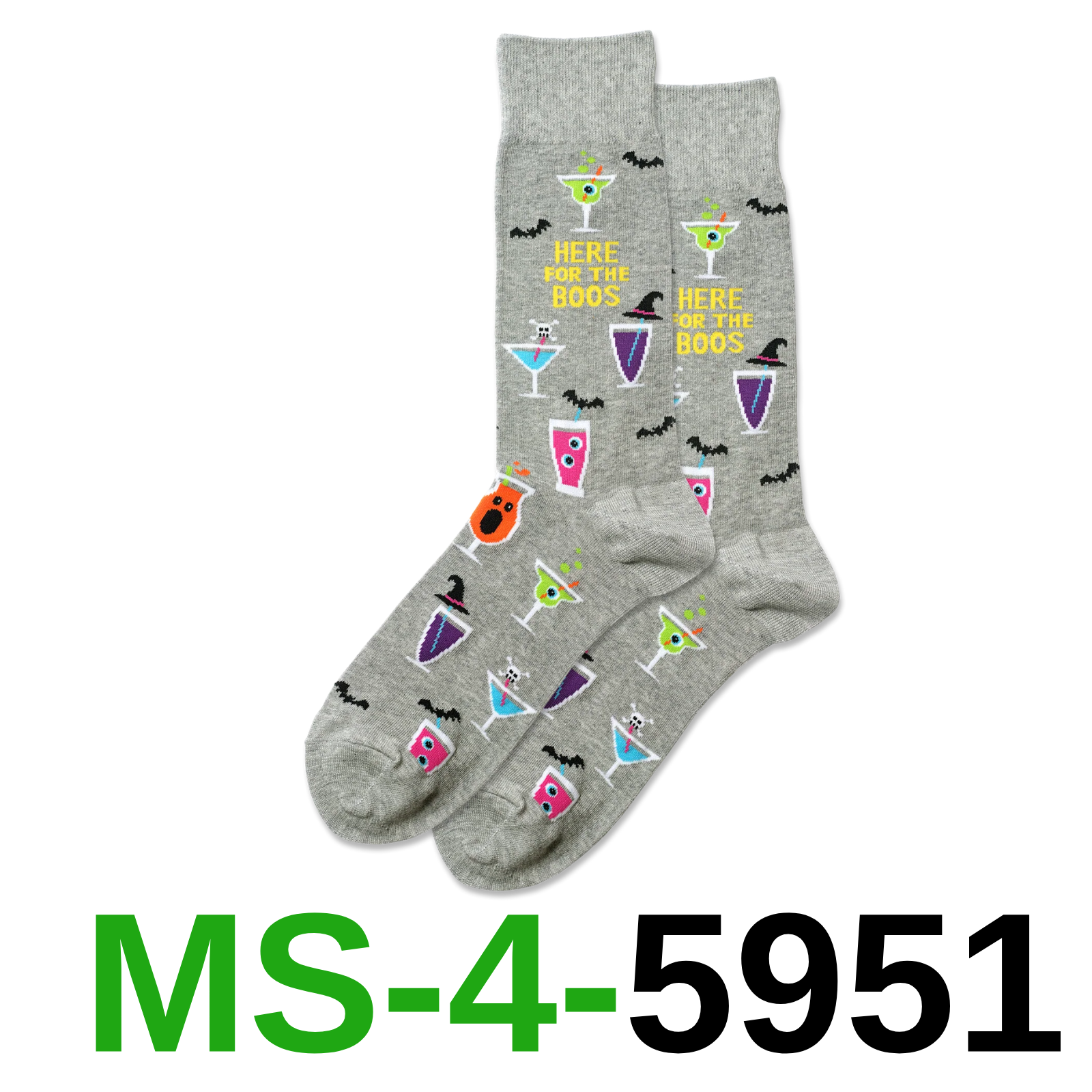 Hotsox Women's Here For The Boos Socks 1 Pair, Grey Heather, Women's, 8.5-10