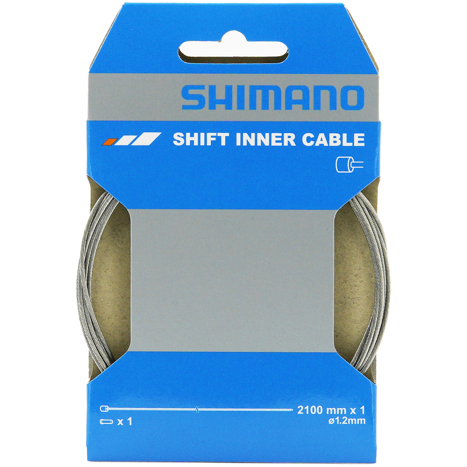Shimano Schaltzug Innenzug incl. Endkappe 1,2 mm x 2100 mm verzinkt komplett