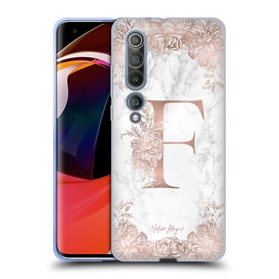 OFFICIAL NATURE MAGICK ROSE GOLD MARBLE MONOGRAM SOFT GEL CASE FOR XIAOMI PHONES