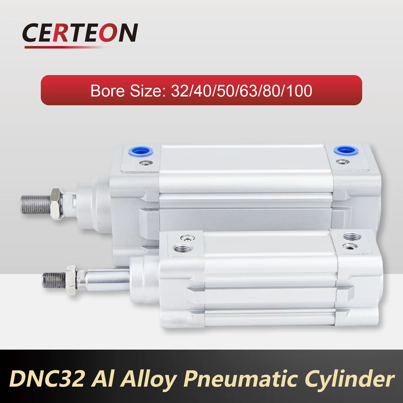 SC Series Pneumatic Cylinder Aluminum Double Acting Tie Rod Type Bore 32‑63mm St