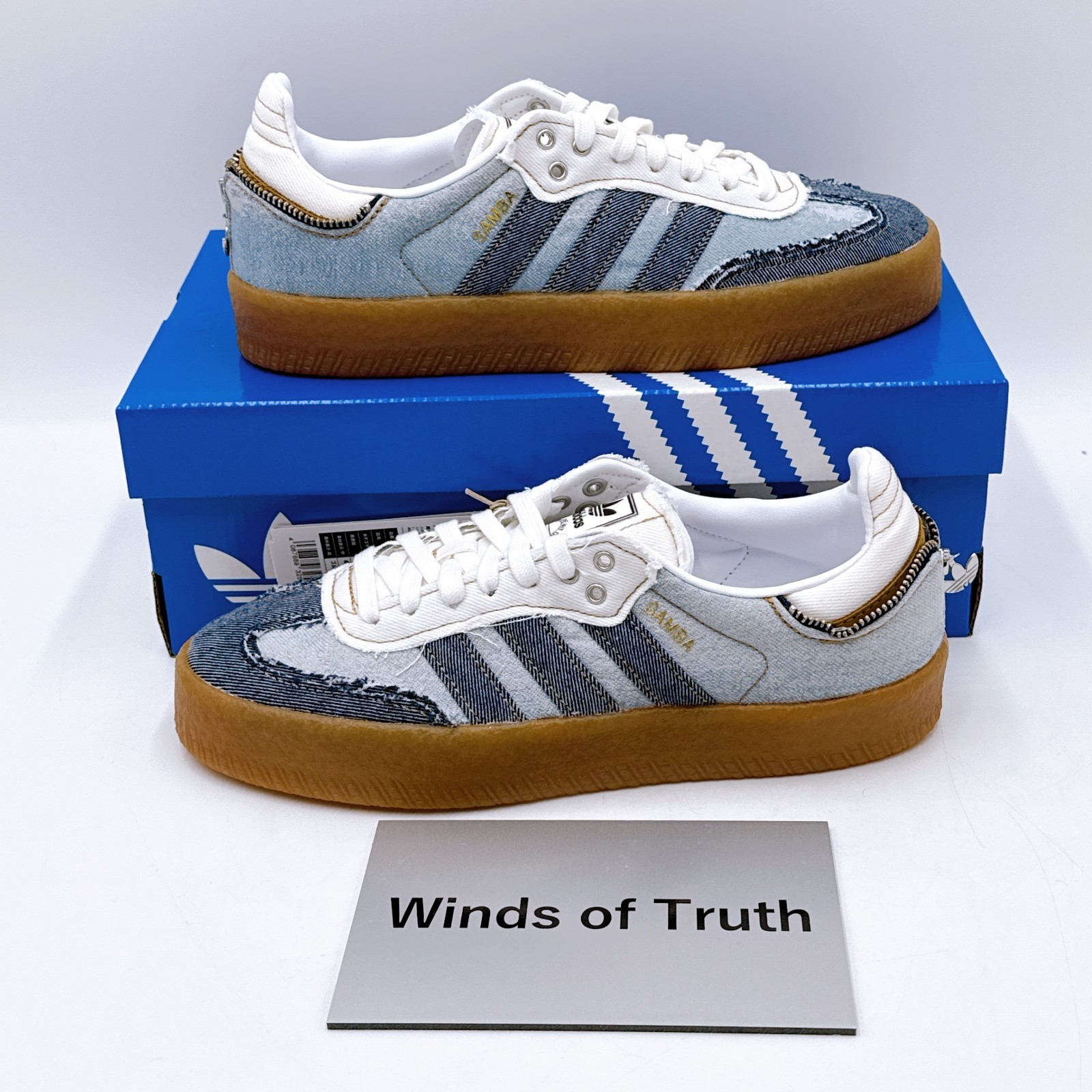 atmos pink adidas Originals WMNS Sambae Stacked Denim II0001