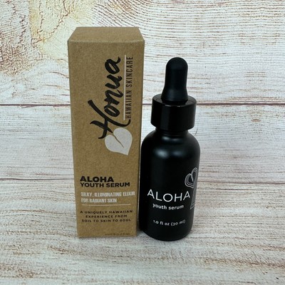 Honua Hawaiian Aloha Youth Serum Bakuchiol Radiant Skin Care Elixir 1 OZ