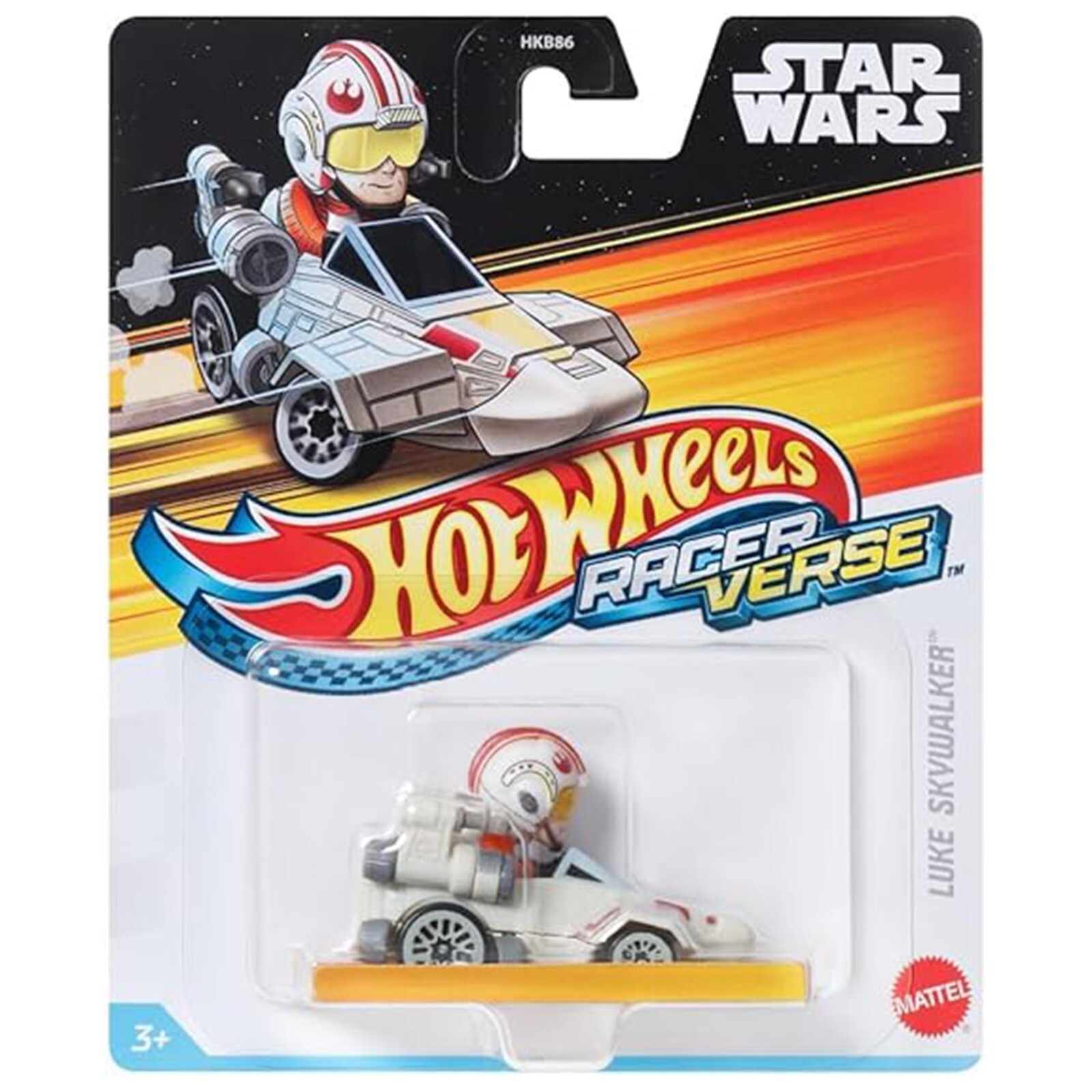 Игрушечный автомобиль Mattel Hot Wheels Racer в стиле Звездных войн с Люком Скайуокером, НОВЫЙ В НАЛИЧИИ