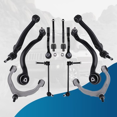 Control Arm Ball Joint Sway Link  & Tie Rod Suspension Kit For BMW X5 X6 E70 E71