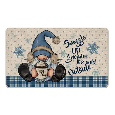 Tailus Sunggle Up Gnomies It's Cold Outside Decorative Front Door Mat, Winter...