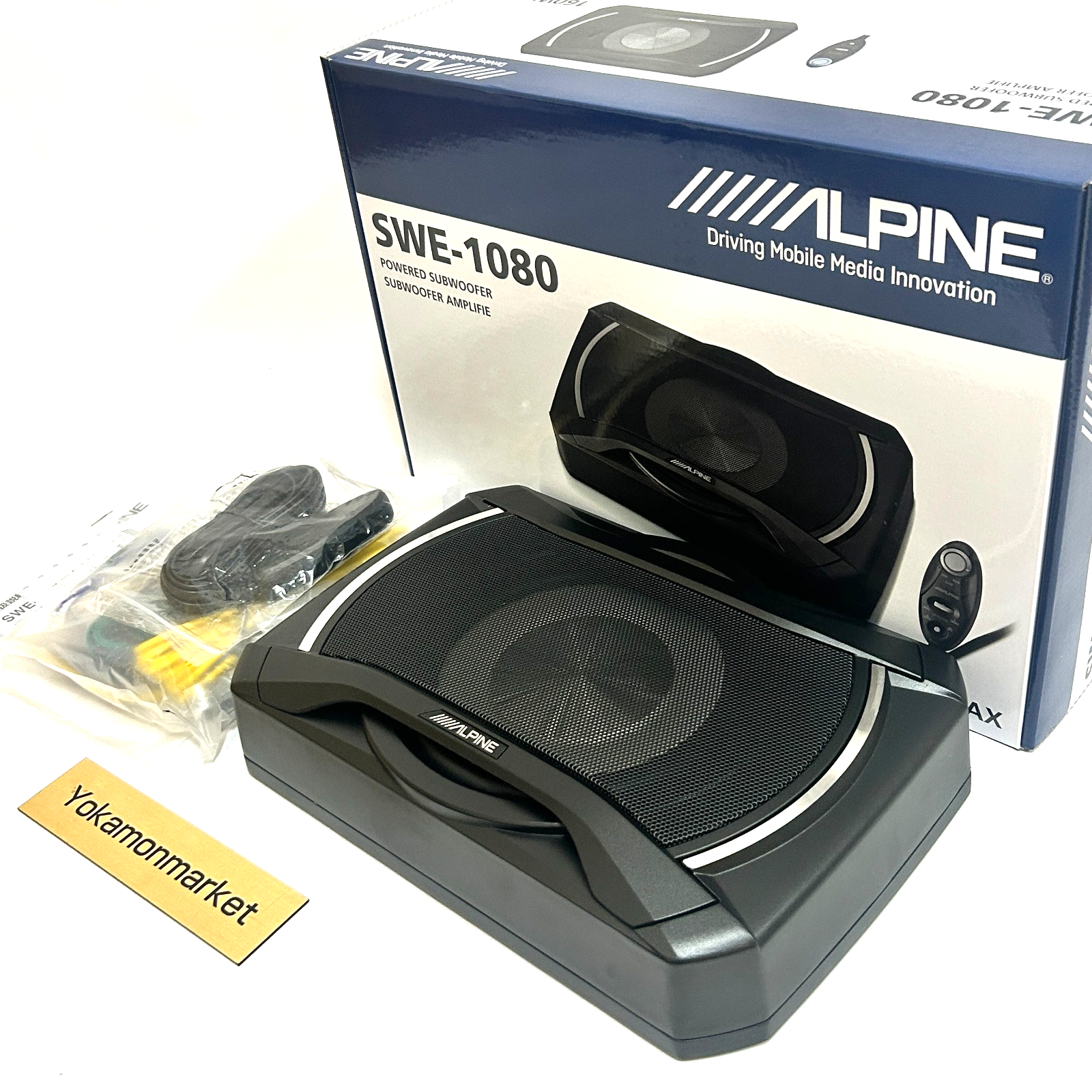 ALPINE　SWE-1080 Alpine SWE-1080 Compact Powered Subwoofer 20cm Car Parts New