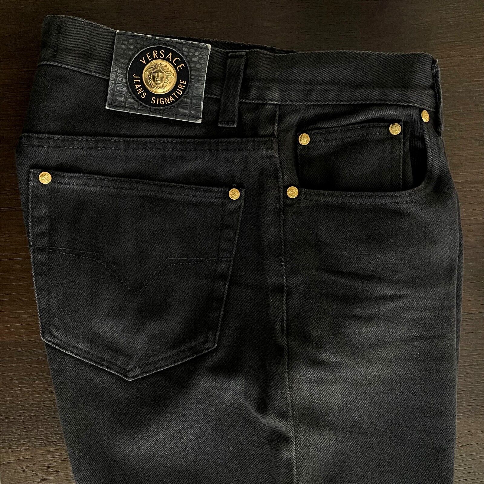 VERSACE JEANS SIGNATURE jeans black size 32 from S/S 1993 VERSACE JEANS SIGNATURE jeans black size 32 from S/S 1993