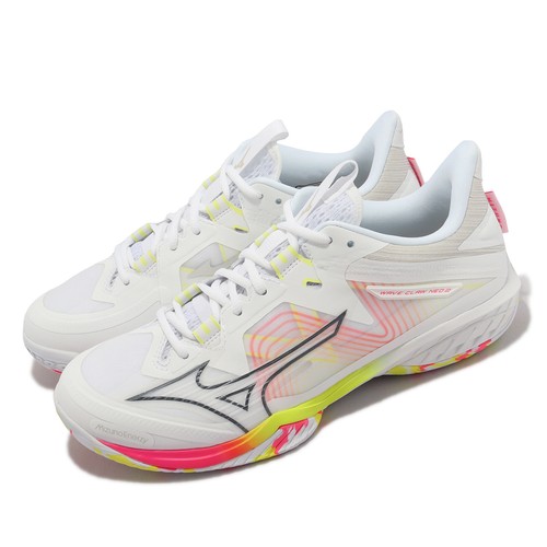 Mizuno Wave Claw NEO 2 Широкая белая желтая мужская спортивная обувь для бадминтона 71GA2270-22