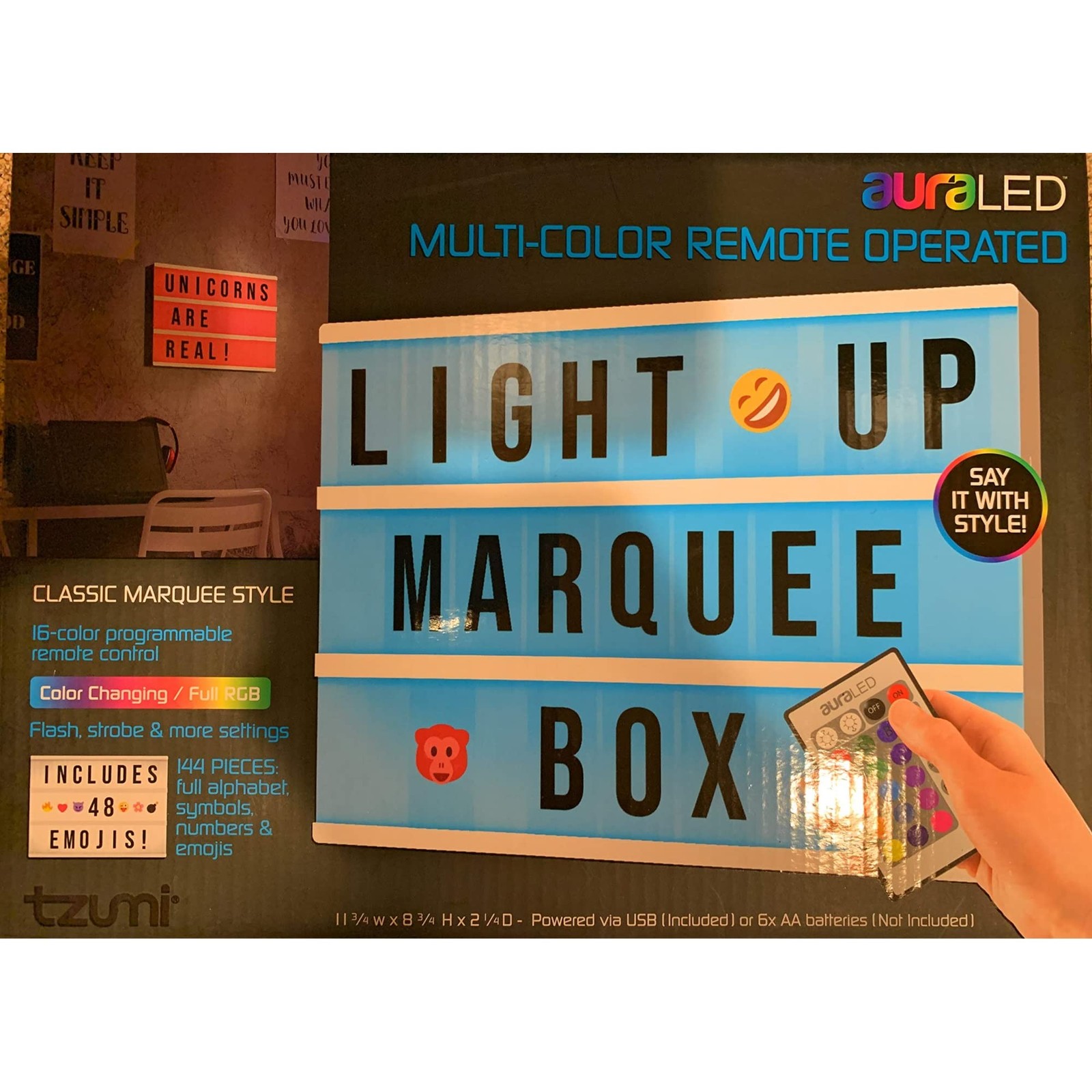 Tzumi Light Up Marquee Box (6055WM)
