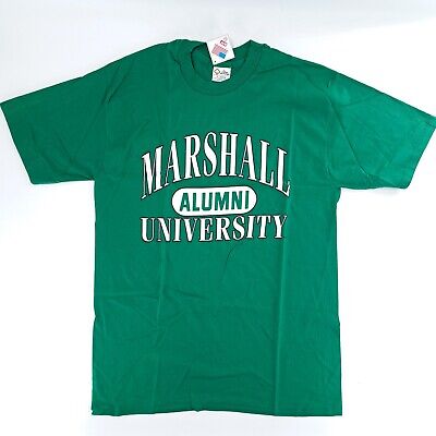 NWT Marshall University Vtg T Shirt Mens Sz XL Green Single Stitch USA Made