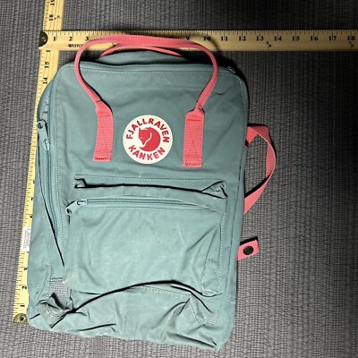 Fjallraven Kanken Sling Mini Backpack Frost Green Coral Pink Casual Pocket