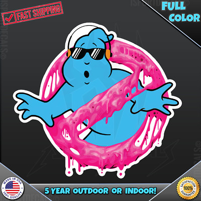GHOSTBUSTERS Pink Slime Shades Headphones 80's Retro Car Vinyl Decal Sticker 281