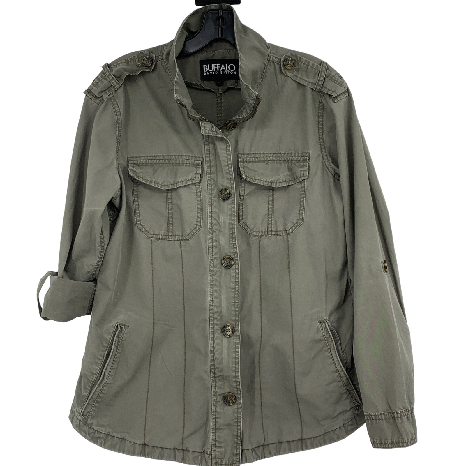 BUFFALO DAVID BITTONミリタリージャケット Buffalo David Bitton Men's Shirt Style Shacket Jacket, Army