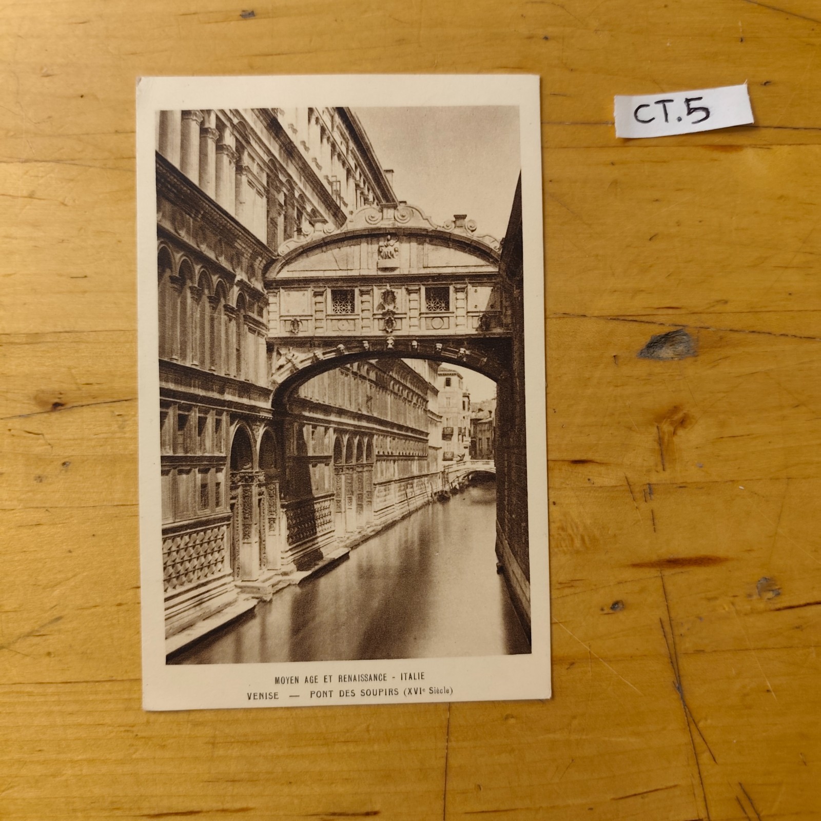 Cartolina VENISE MOYEN AGE ET RENAISSANCE PONT DU SOUPIRS VENEZIA- NON VIAGGIATA