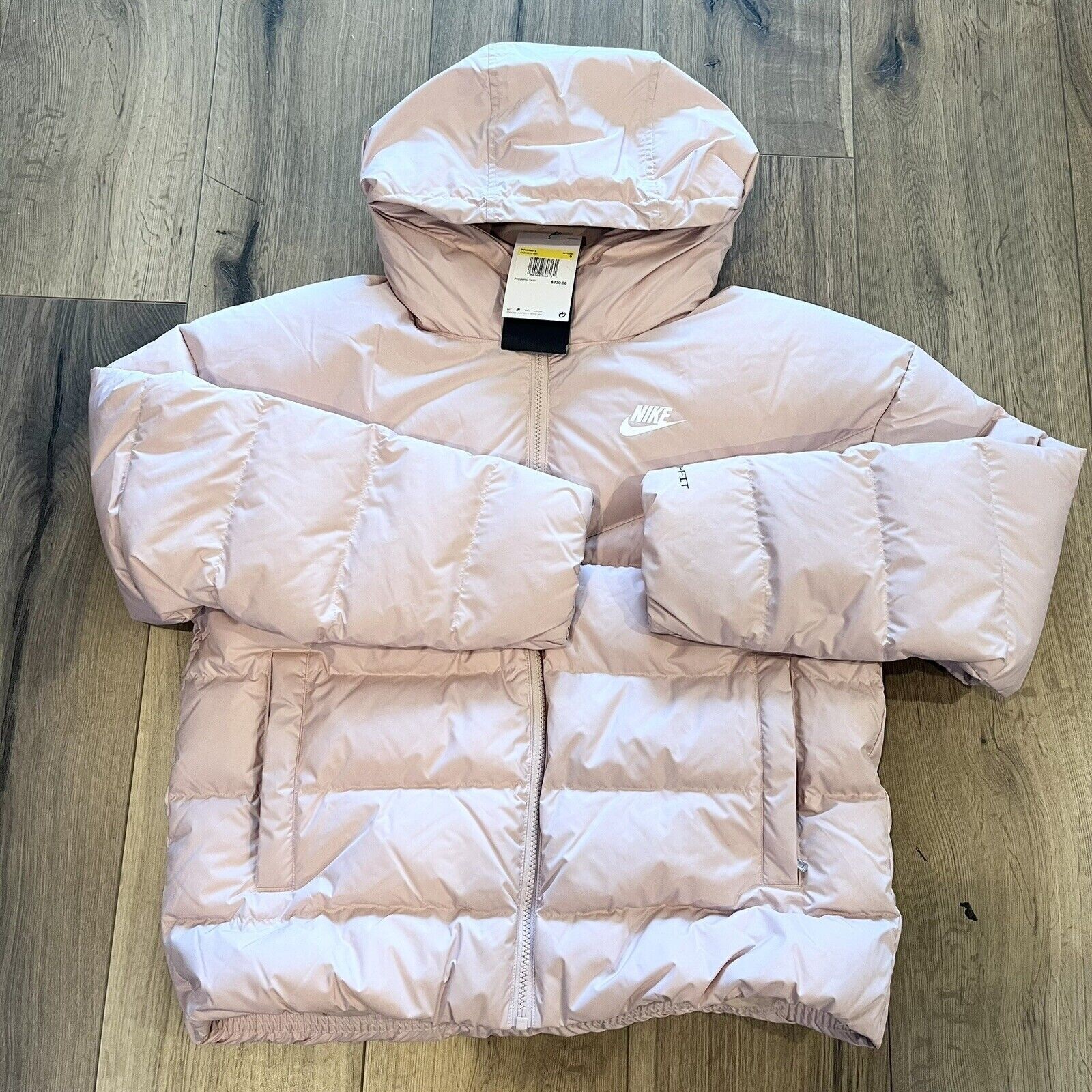 pink nike puffer