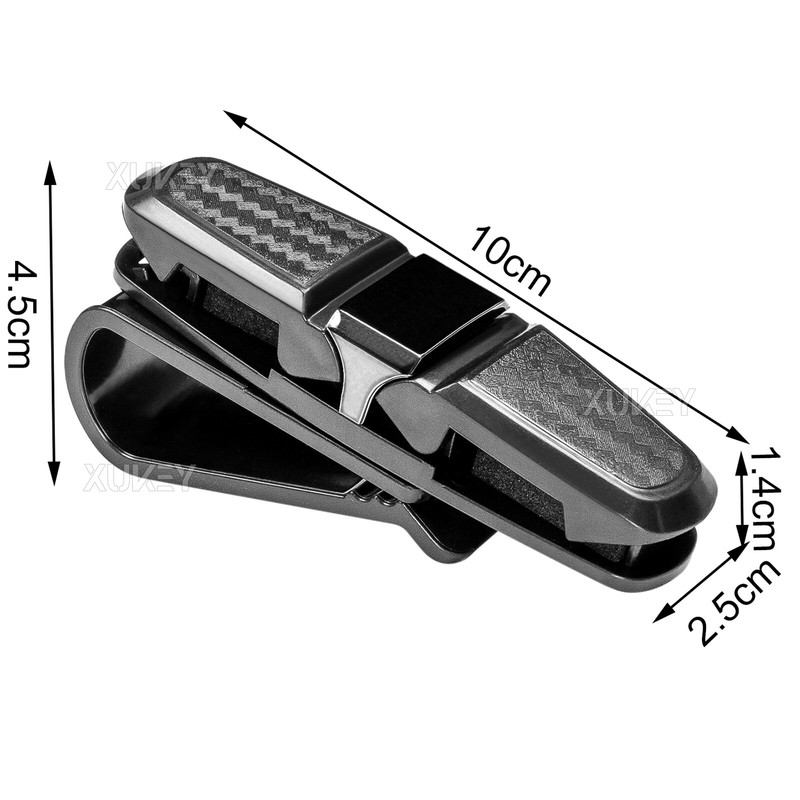 2Pack For Car Glasses Sunglasses Eyeglass Ticket Card Auto Sun Visor Clip Holder