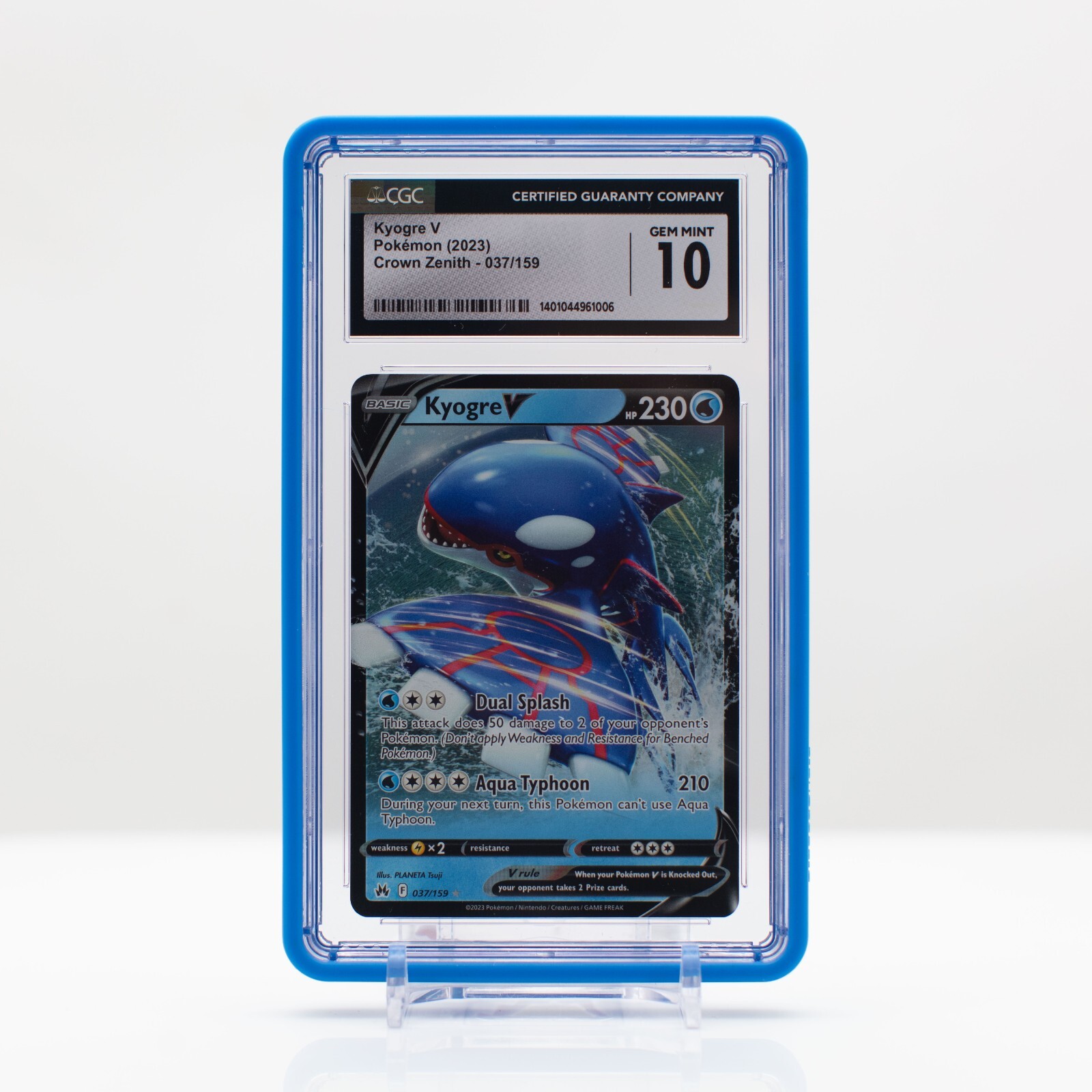 Pokemon Kyogre V #037 Holo Crown Zenith 2023 - CGC 10 Gem Pokemon Kyogre V #037 Holo Crown Zenith 2023 - CGC 10 Gem