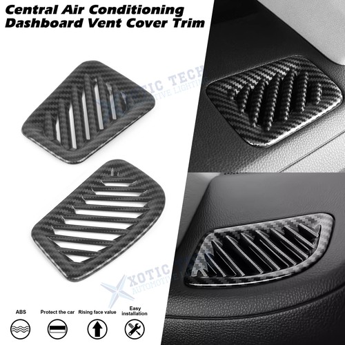 2Pcs Carbon Fiber Pattern Dash Board Air Vent Trim For Toyota Highlander 2020-up