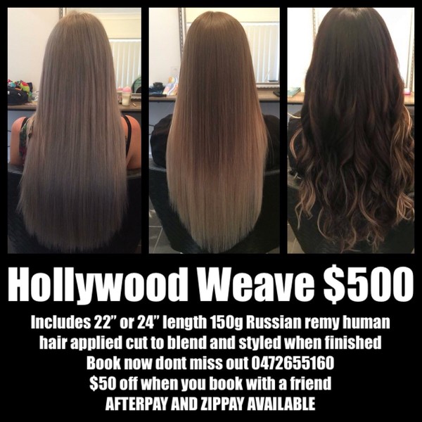 Hollly Wood Weave And Tape Hair Extensions Hairdressing