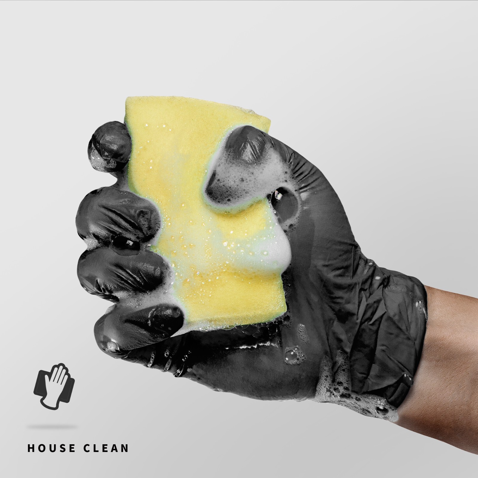 Disposable Nitrile Gloves 100 PCs 4.5 mil Black Powder-Free Food-Safe Exam Glove