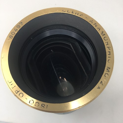 ISCO OPTIC Ultra Anamorphic Lens MC 2x 35mm Movie Projector Gold Vtg