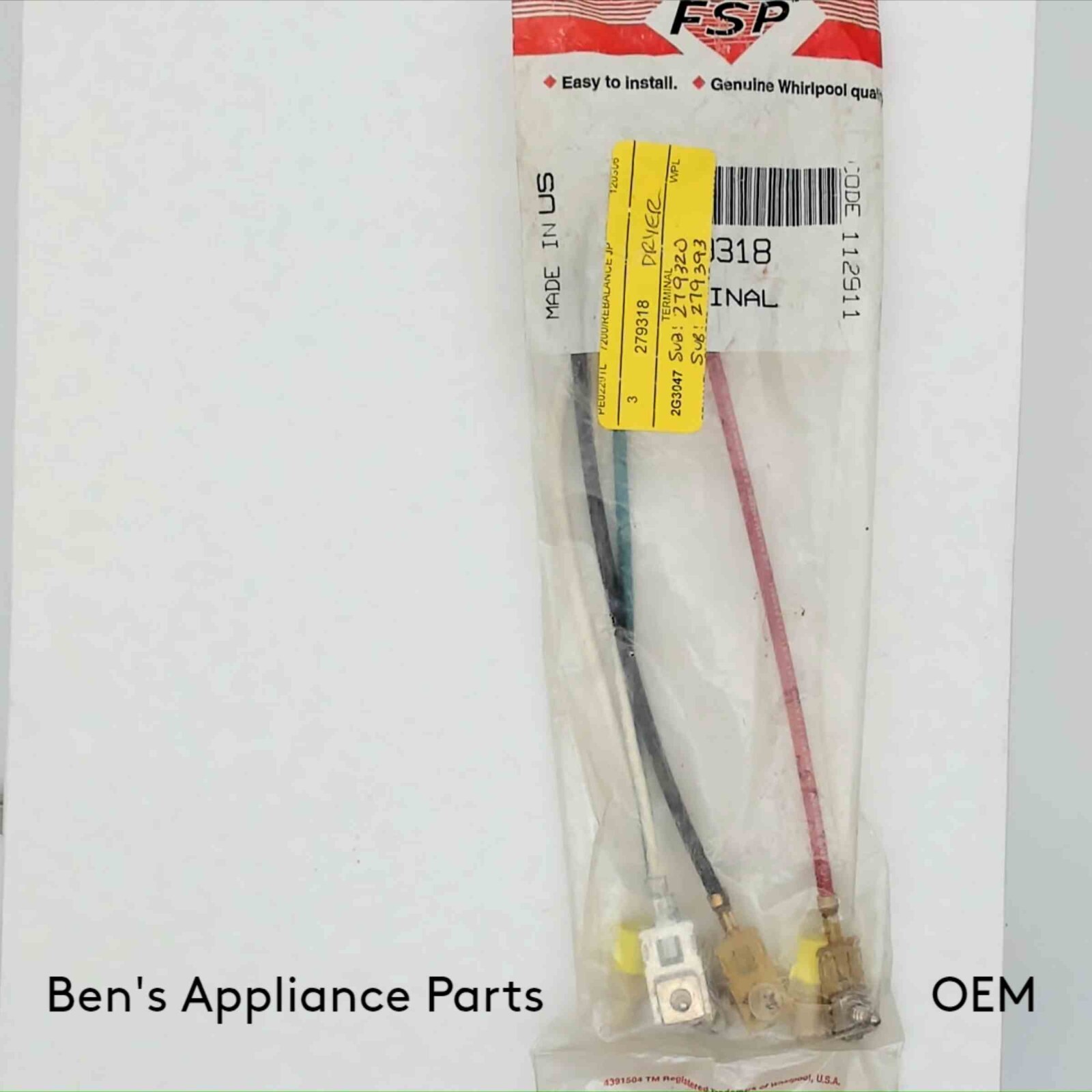 【れぴどぅす】c-boy style (vol.1183) NEW OEM 279318 Whirlpool Dryer Terminal Block Wire Set IL. J