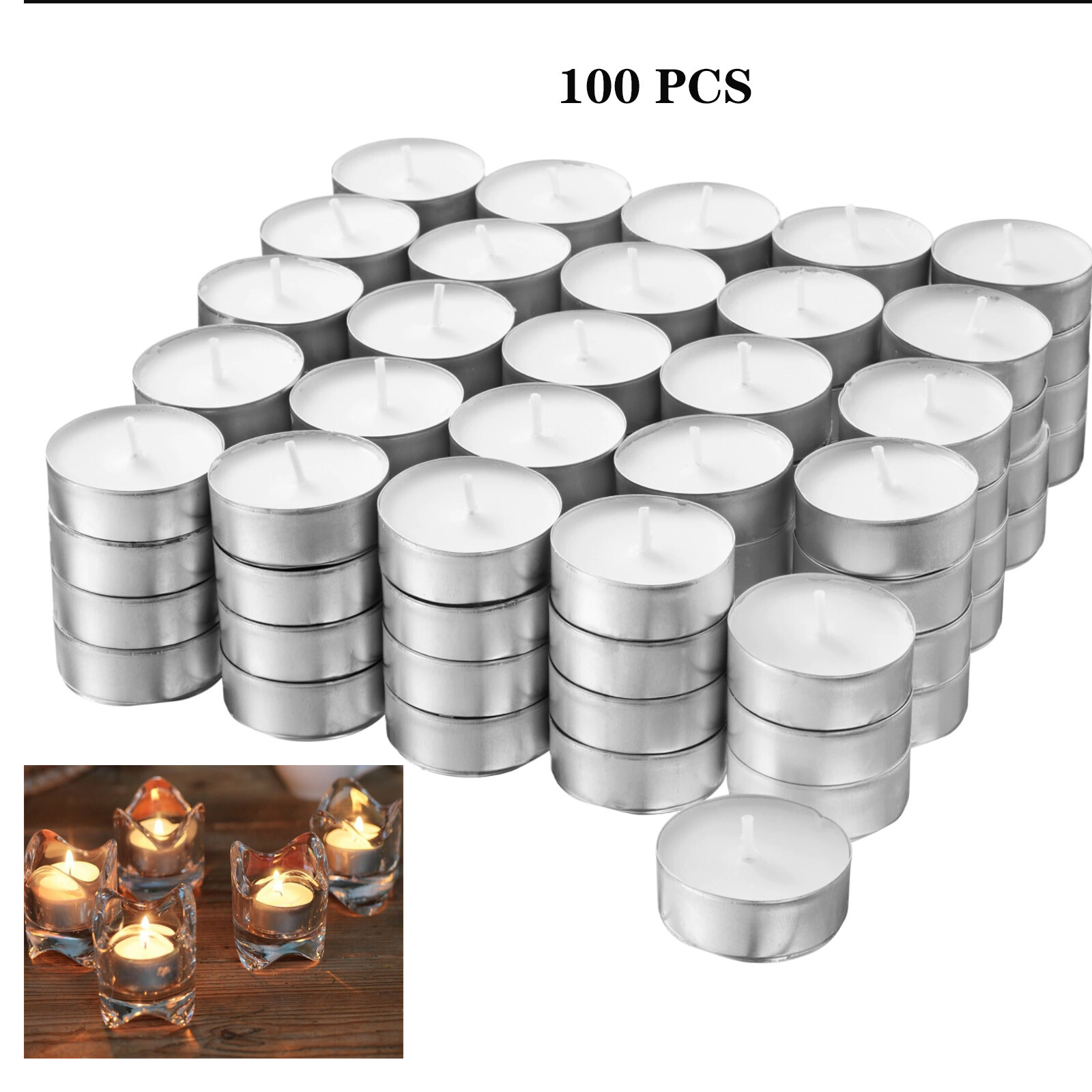 Light Candles 2.5h Long Lasting Buring Tea Candle