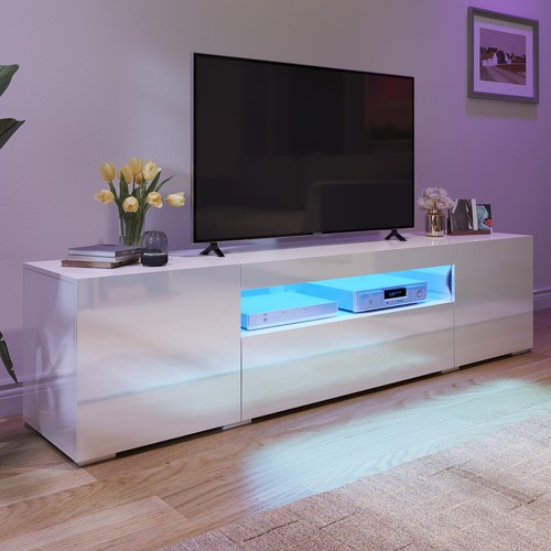 Media Console With Led Lights For 65/75/85 Inch Tvs