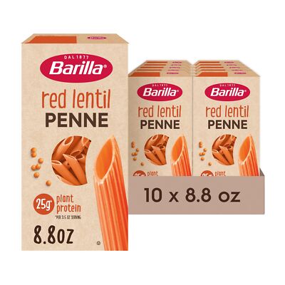 Red Lentil Penne Pasta, Good Source of Plant-Based Protein, Excellent Source ...