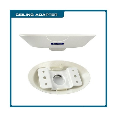 QualGear Pro-AV QG-KIT-CA-3IN-W Projector Mount Kit Accessory Single Joist Ceiling Adapter, 3" 1.5", White Additional Image
