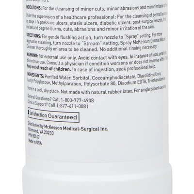 McKesson Dermal Wound Cleanser Spray Non-Cytotoxic Rinse-Free Formula 8 fl oz