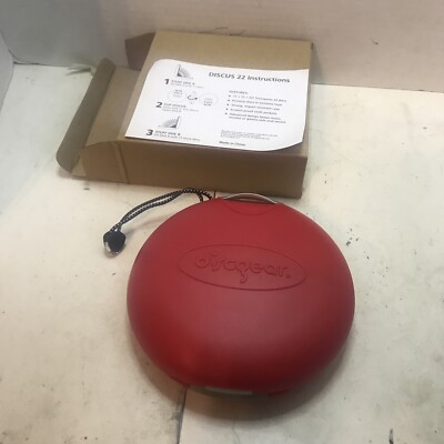 DiscGear Discus 22 Disc Hard Shell CD DVD Game Holder Storage Carry Case Red