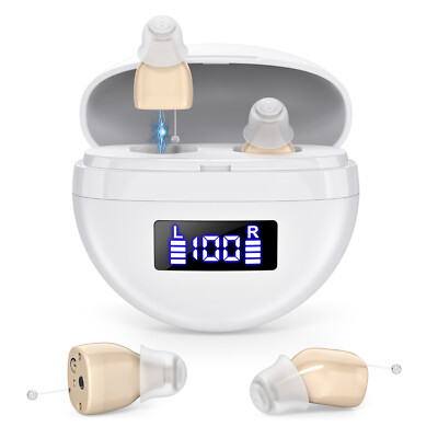 Invisible Digital Hearing Aids Hearing Loss Rechargeable Sound Amplifiers Adults