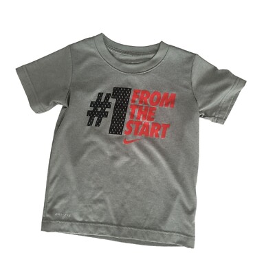 Nike Boys Size 4 XS One From The Start Dri-Fit Short Sleeve Shirt