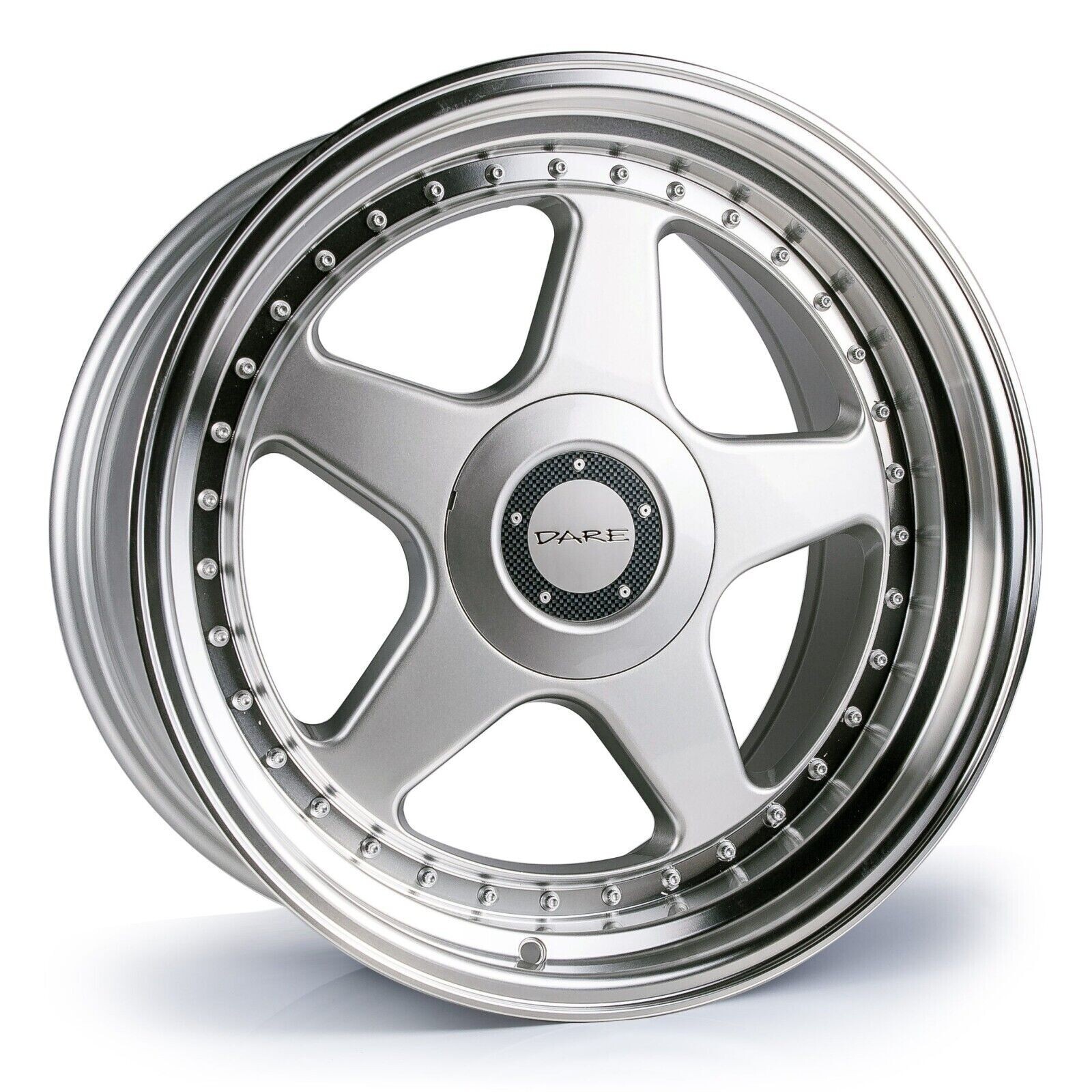 4x 19"Dare f5 silver pol alloy wheels vw golf audi/vw/s3/t4/a4/a3/a6/skoda/seat