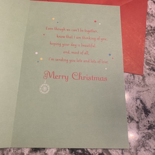 Merry Christmas Sister Always Thinking About You 5.5”x8” Hallmark Greeting Card