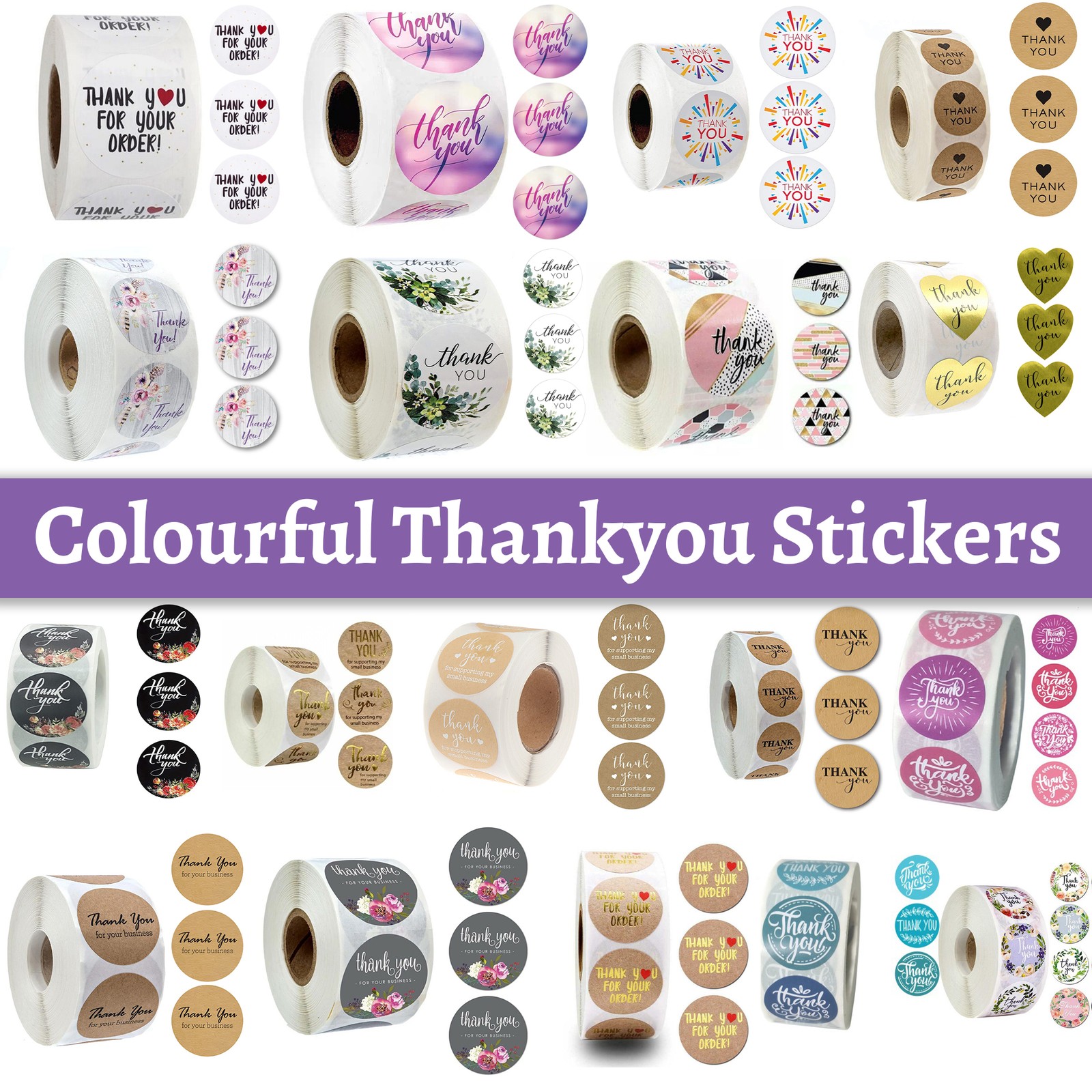 100 Thank You Stickers For Supporting My Small Business Labels Packaging Labels