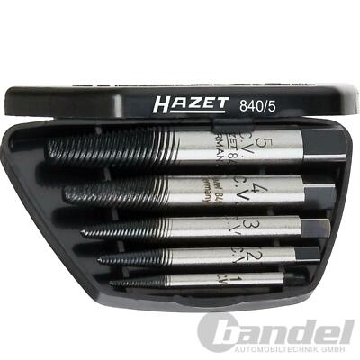 HAZET SCHRAUBEN-AUSDREHER-SATZ 5-teilig LINKSAUSDREHER LÖSEN GEWINDE M3-M18