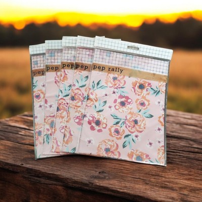 Pep Rally 5 Stretch Fabric Book Journal Diary Cover School Craft Pale Floral New