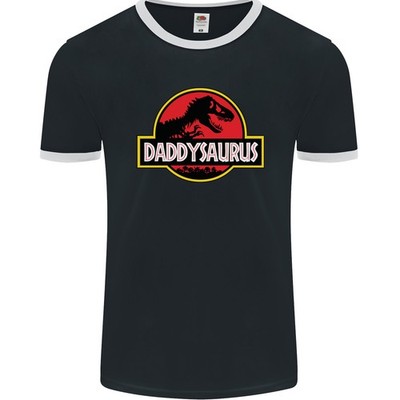 Daddysaurus Divertida Camiseta Ringer Para Papá Del Día Del Padre FotL