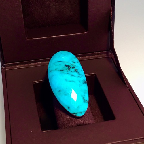 Pre-owned Monica Vinader 18 K Rose Gold Ss Nura Turquoise Cocktail Ring Sold Out In Pink