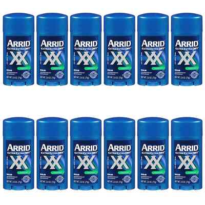 ARRID Extra Extra Dry Unscented Deodorant Stick 12 Packs