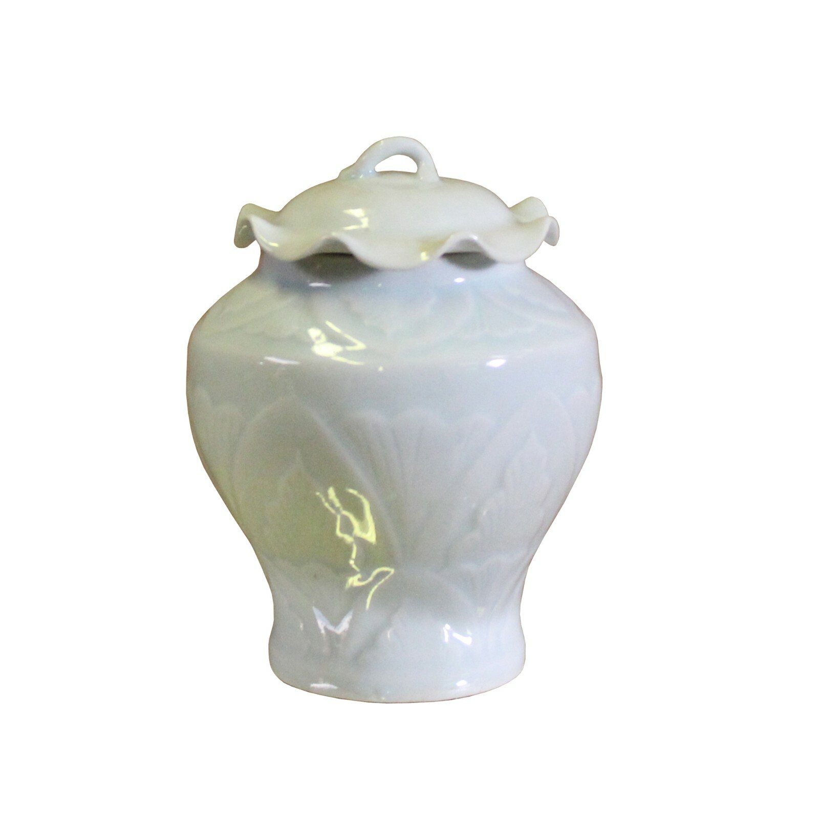 Handmade Oriental Off White Thin Porcelain Small Jar Container ws504S Handmade Oriental Off White Thin Porcelain Small Jar Container ws504S